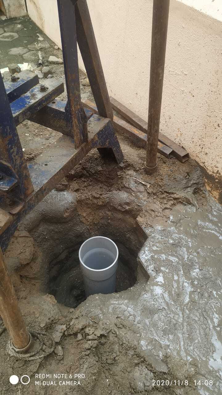 Rainwater recharge filtration pit layers
